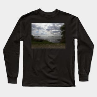 The sky is grey and white and... Long Sleeve T-Shirt